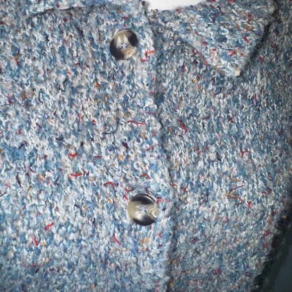 Sag Harbor Sports Women’s Medium Y2K Knit Cardigan Classic Button Up Pockets - Picture 3 of 10